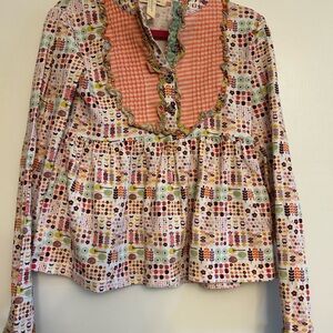 Matilda Jane Floral and Striped Long Sleeve Top